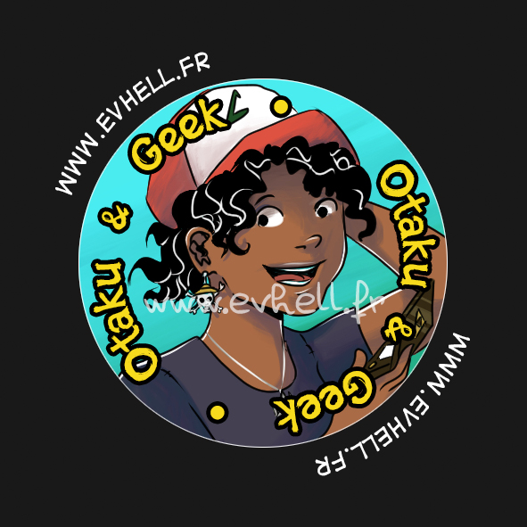 Badge "Otaku & Geek" : Nora avec une casquette de Sacha