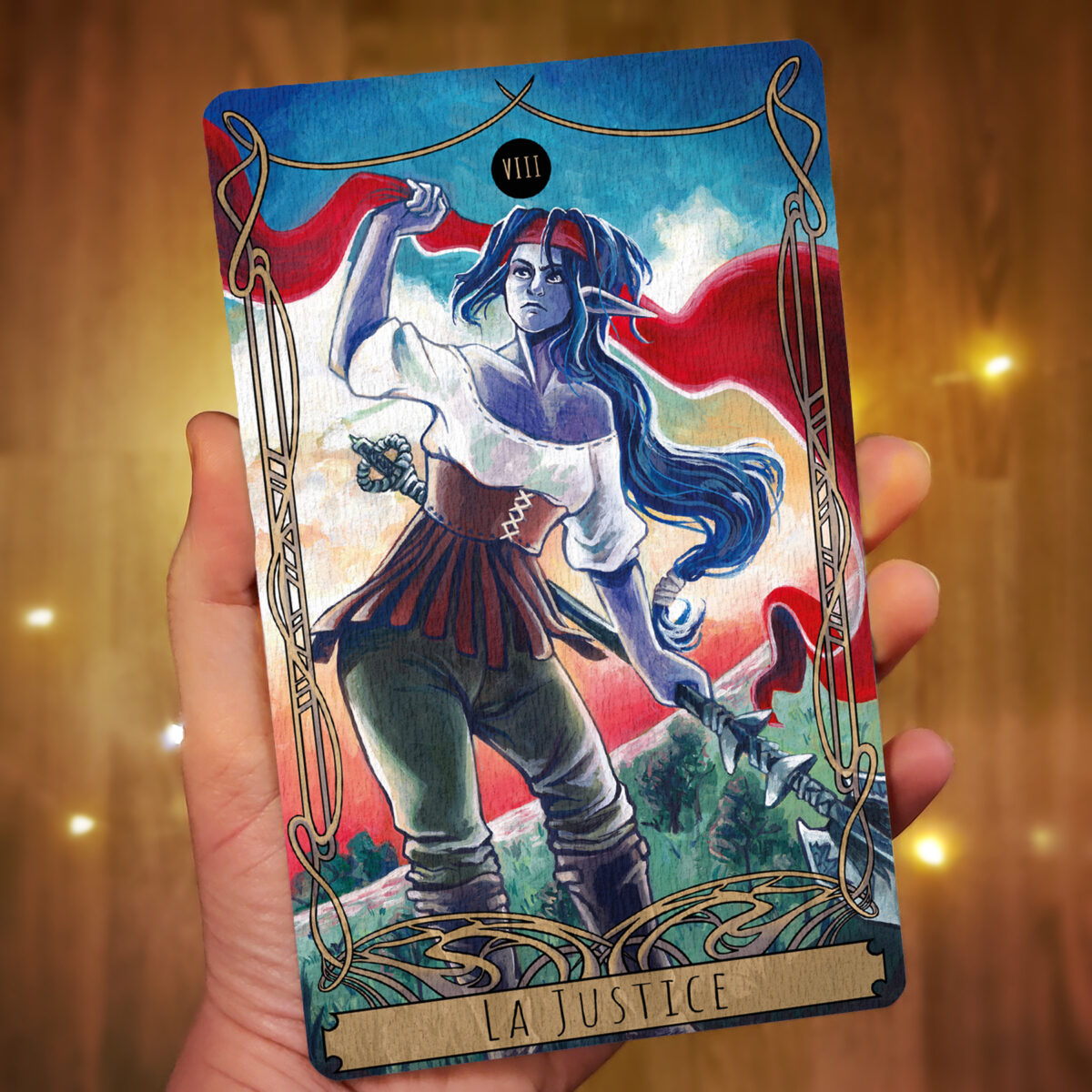 Carte Tarot La Justice Evhell